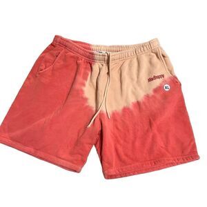 Madhappy Tie-Dye Print Fleece Sweat Shorts Orange XL NEW